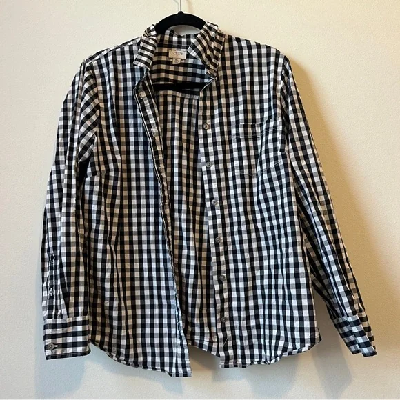 J.Crew Gingham lightweight cotton shirt in signature fit In Gngm Md - Picture 4 of 6